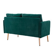 Loveseat green velvet sofa with stainless feet by La Spezia additional picture 10
