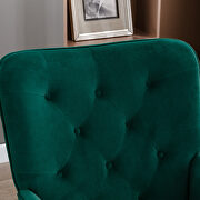 Green velvet fabric comfortable rocking chair by La Spezia additional picture 6