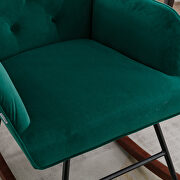 Green velvet fabric comfortable rocking chair by La Spezia additional picture 9