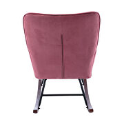 Mid-century modern pink velvet comfortable rocking chair by La Spezia additional picture 12