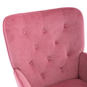 Mid-century modern pink velvet comfortable rocking chair by La Spezia additional picture 16