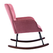Mid-century modern pink velvet comfortable rocking chair by La Spezia additional picture 19