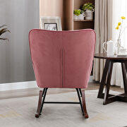 Mid-century modern pink velvet comfortable rocking chair by La Spezia additional picture 3