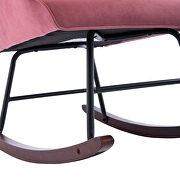 Mid-century modern pink velvet comfortable rocking chair by La Spezia additional picture 7
