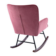 Mid-century modern pink velvet comfortable rocking chair by La Spezia additional picture 9