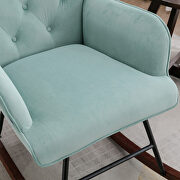 Mint green velvet fabric comfortable rocking chair by La Spezia additional picture 2