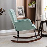 Mint green velvet fabric comfortable rocking chair by La Spezia additional picture 16