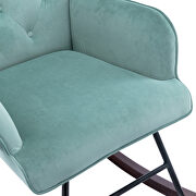 Mint green velvet fabric comfortable rocking chair by La Spezia additional picture 19