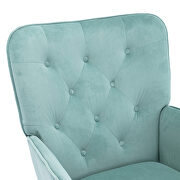 Mint green velvet fabric comfortable rocking chair by La Spezia additional picture 6