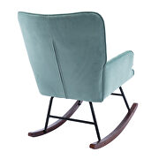 Mint green velvet fabric comfortable rocking chair by La Spezia additional picture 7