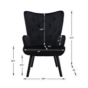 Accent chair living room/bed room, modern leisure black chair by La Spezia additional picture 13