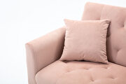 Loveseat sofa with rose gold metal feet and pink velvet by La Spezia additional picture 20