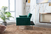Loveseat sofa with rose gold metal feet and green velvet by La Spezia additional picture 17