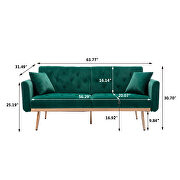 Green velvet loveseat sofa with rose gold metal feet by La Spezia additional picture 11