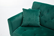 Green velvet loveseat sofa with rose gold metal feet by La Spezia additional picture 5