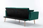 Green velvet loveseat sofa with rose gold metal feet by La Spezia additional picture 8