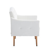 White pu accent chair with rose golden  feet by La Spezia additional picture 2