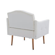 White pu accent chair with rose golden  feet by La Spezia additional picture 5