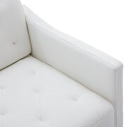 White pu accent chair with rose golden  feet by La Spezia additional picture 9