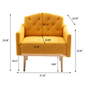 Mustard teddy fabric accent chair with rose golden feet by La Spezia additional picture 10