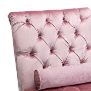 Pink velvet leisure concubine sofa with acrylic feet by La Spezia additional picture 3