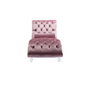 Pink velvet leisure concubine sofa with acrylic feet by La Spezia additional picture 7