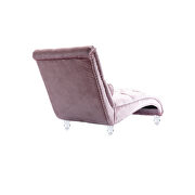 Pink velvet leisure concubine sofa with acrylic feet by La Spezia additional picture 9