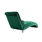 Emerald velvet leisure concubine sofa with acrylic feet by La Spezia additional picture 3