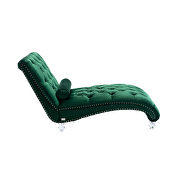 Emerald velvet leisure concubine sofa with acrylic feet by La Spezia additional picture 5