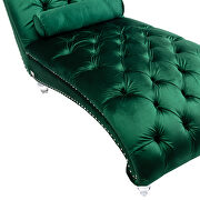 Emerald velvet leisure concubine sofa with acrylic feet by La Spezia additional picture 8