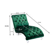 Emerald velvet leisure concubine sofa with acrylic feet by La Spezia additional picture 10