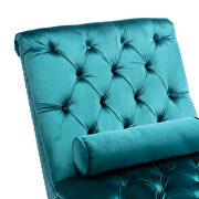 Teal velvet leisure concubine sofa with acrylic feet by La Spezia additional picture 4