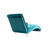 Teal velvet leisure concubine sofa with acrylic feet by La Spezia additional picture 6