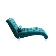 Teal velvet leisure concubine sofa with acrylic feet by La Spezia additional picture 7