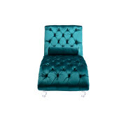 Teal velvet leisure concubine sofa with acrylic feet by La Spezia additional picture 9