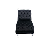 Black velvet leisure concubine sofa with acrylic feet by La Spezia additional picture 11