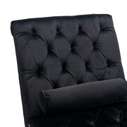 Black velvet leisure concubine sofa with acrylic feet by La Spezia additional picture 7