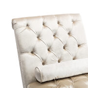 Beige velvet leisure concubine sofa with acrylic feet by La Spezia additional picture 2