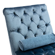 Light blue velvet leisure concubine sofa with acrylic feet by La Spezia additional picture 7