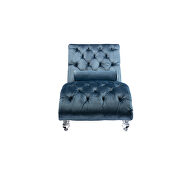Light blue velvet leisure concubine sofa with acrylic feet by La Spezia additional picture 8