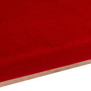Red velvet upholstery accent loveseat with metal feet by La Spezia additional picture 11