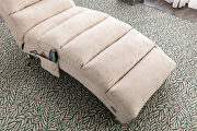 Beige linen modern chaise lounge chair by La Spezia additional picture 2