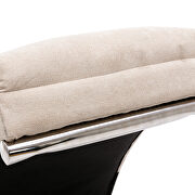Beige linen modern chaise lounge chair by La Spezia additional picture 3