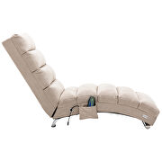 Beige linen modern chaise lounge chair by La Spezia additional picture 6