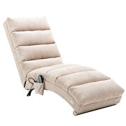 Beige linen modern chaise lounge chair by La Spezia additional picture 9