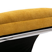 Mustard linen modern chaise lounge chair by La Spezia additional picture 11
