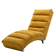Mustard linen modern chaise lounge chair by La Spezia additional picture 14