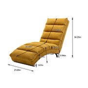 Mustard linen modern chaise lounge chair by La Spezia additional picture 15