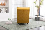 Mustard linen modern chaise lounge chair by La Spezia additional picture 3