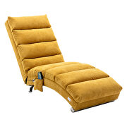 Mustard linen modern chaise lounge chair by La Spezia additional picture 4